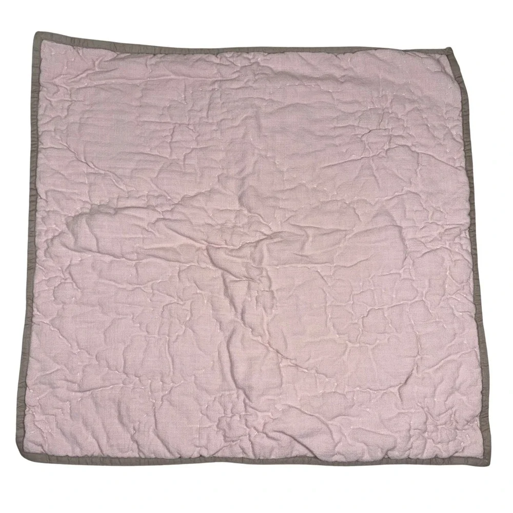 Pottery Barn Baby Pink‎ Cotton Textured Pillow Sham Cover 26x26